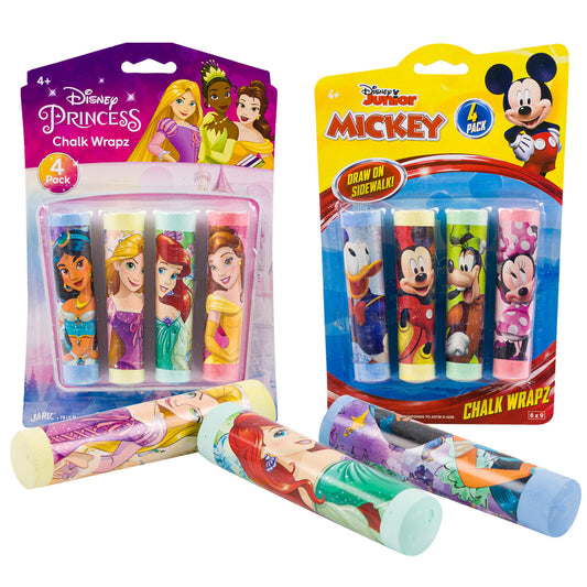 CHALK,4pk 6"X9" MICKEY/PRINCES