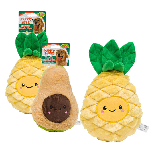 PET PLUSH TOY,8" PEAR/PINEAPPL