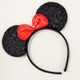 Mouse Ears w/ Red/Pink Sequin Bow