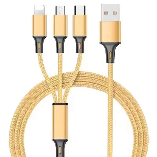 3 In 1 Cables ,Phone Charger (colors vary)
